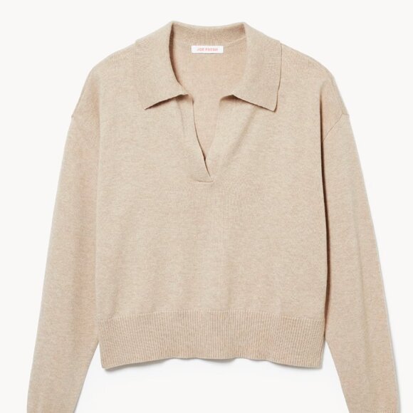 Joe Fresh Cotton Cashmere Collared Sweater - Picture 1 of 4